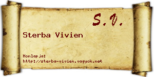 Sterba Vivien névjegykártya
